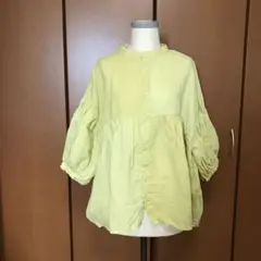 NARU ナル フレンチリネンギャザーブラウス