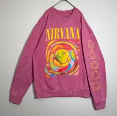 NIRVANA ニルヴァーナ　スマイル　プリント　裏起毛　スウェット