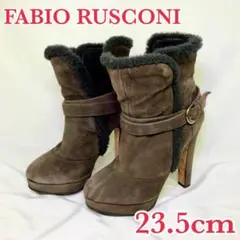 美品 FABIORUSCONI セットバックヒール ブーティ 23.5cm