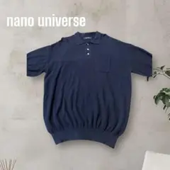 ○nano universe ネイビー ポロシャツ