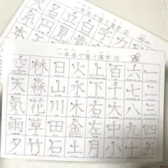 書いて消せる 1年生で習う漢字 知育 なぞり書き