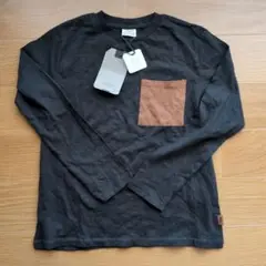 ZARA　KIDS　ロンT　 チャコールグレー　128　新品タグ付き