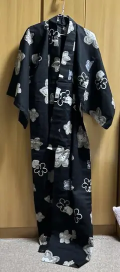 ブルーなでしこ ハローキティ 浴衣 大人用 ハローキティ浴衣 嬉しい