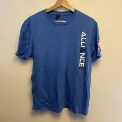 ALLIANCE RV ロゴ入り 青 Tシャツ　半袖　古着