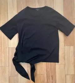 JOSEPH ブラック Tシャツ Sサイズ サイドリボン