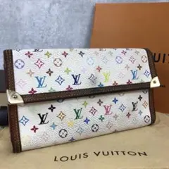 美品★マルチカラー ブロン【ポルトトレゾール インターナショナル】長財布★