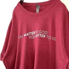 ネクストレベル YOU MATTER Tシャツ L レッド 赤 古着