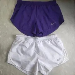 Nike Dri-FIT ランニングショーツ M 紫・白
