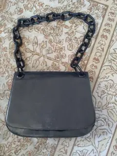 PRADA ブラックレザー ショルダーバッグ ヴィンテージヴィンテージPRADA