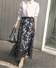 Ameri Vintage LACE LAYERED SHIRT DRESS
