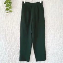 1725 テーパードパンツ　タック入り　美シルエット　ポリエステル　L