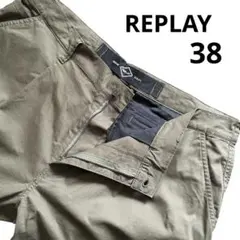REPLAY リプレイ カーゴパンツ オリーブ カーキ 38 大きいサイズ