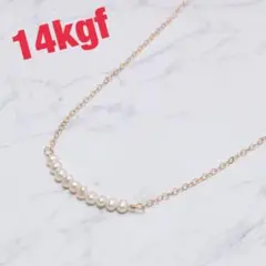 すべて14kgf●淡水パールの上品な華奢ネックレス¥2299①