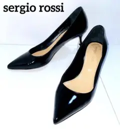 SergioRossi セルジオロッシ 23cm パンプス エナメル ローヒール