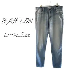 BAYFLOW ローライズジーンズ デニム 薄いブルー L～XLサイズ相当