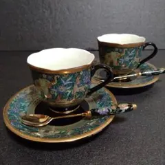 未使用 エクレクティックカイカイ 象更紗 カップ&ソーサー2客
