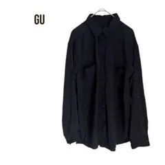 GUジーユー　長袖シャツ　シンプル　レディース　極美品M　黒ブラック