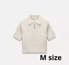 ZARA フェイクファーポロトップス