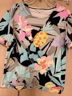 LEONARD SPORT フラワー柄 Tシャツ サイズ42