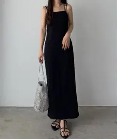 callautia バッククロスリブキャミワンピース Msize