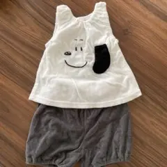 スヌーピー タンクトップとショートパンツ 70cm