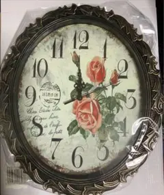 薔薇の掛け時計