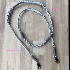 パラコード　ショルダーストラップ　ブラック×ホワイト