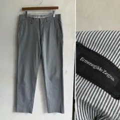 美品 Ermenegildo Zegna コットン スラックス ストライプ 48