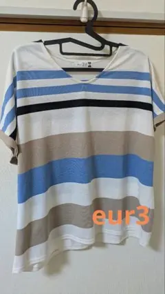 eur 3 ストライプ 半袖Tシャツ