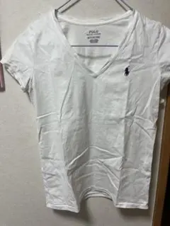 Polo Ralph Lauren ホワイト Vネック 半袖 XS