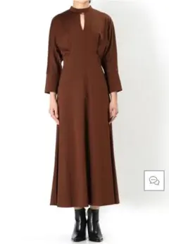 Mame Kurogouchi Cotton Jersey Dress ブラウン