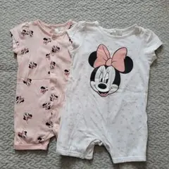 H&M　しまむら　ミニーマウス ロンパース　70～80cm　6－9m　3点セット