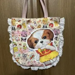 208070 コヤンイサムチョン　ダーツ入りフリルトートバック　あんこちゃん
