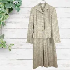 【レリアン】ワンピーススーツ セットアップ上下 昭和 レトロ 厚手 秋冬 L