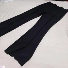 社交ダンスにブラック パンツ フロントスリット