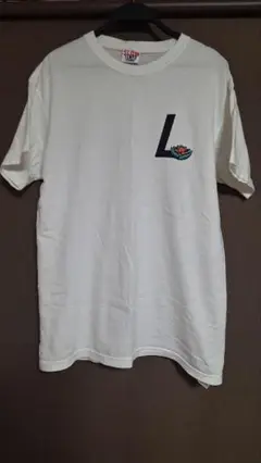 SLOW TEMPO Lロゴ刺繍Tシャツ ホワイト