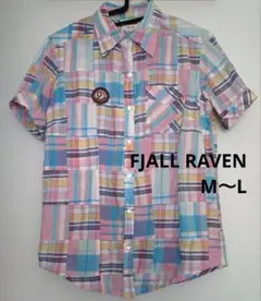 FJALL RAVEN 半袖チェックシャツ M~L