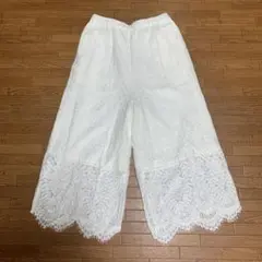 美品 グレースコンチネンタル　フラワー総レースパンツ