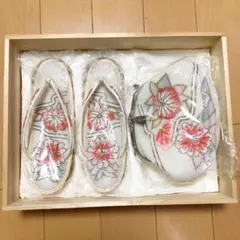 最終値下!美品★和服用バッグ&草履★ビーズ製