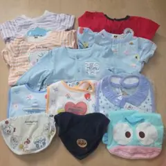 【新品未使用品】70cmサイズ ロンパース5枚 おまけスタイ付き