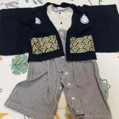 くま着物スタイルロンパースセット 80cm