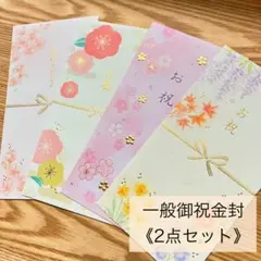 一般御祝金封2枚セット《①②》お包み〜1万　のし袋　お祝い袋　慶事　新品