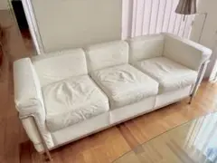 カッシーナ LC2 2Pソファ 白レザー　定価143万円 Cassina（カッシーナ）LC2-2P2人掛ソファ|カッシーナ