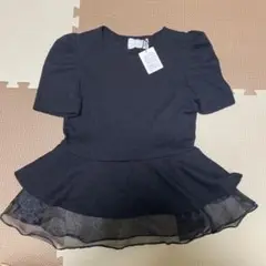韓国服　ペプラム　ブラック　トップス