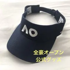 全豪オープン　AO テニス　公式グッズ　サンバイザー　ネイビー