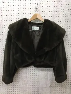 Y2Kグランジボーホー古着 twenty one ショート丈エコファージャケット