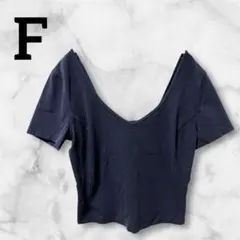 レディース　ブラック　Vネック フィットネスウェア　【F】ヨガ　ショート丈　海外