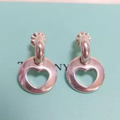 TIFFANY ティファニー カットアウト ハート ドロップ ピアス
