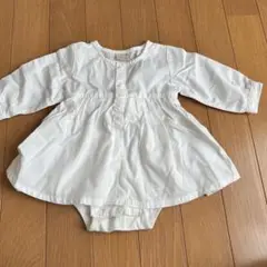 （77）コットンロンパース 長袖 フレア