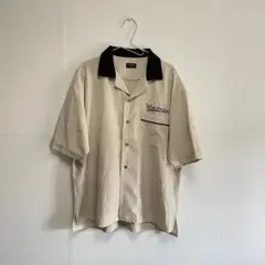 【古着】Back number ボーリングシャツ ベージュ Mサイズ